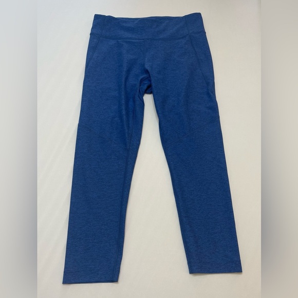 Outdoor Voices Women Legging Size Large Blue Wide Waistband Pull On Stretch Pant - Picture 4 of 11